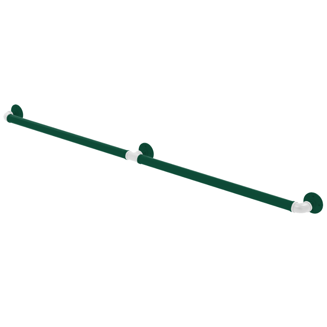 Gridiron Collection Extended 3 Post Grab Bar New York Green and White Edition