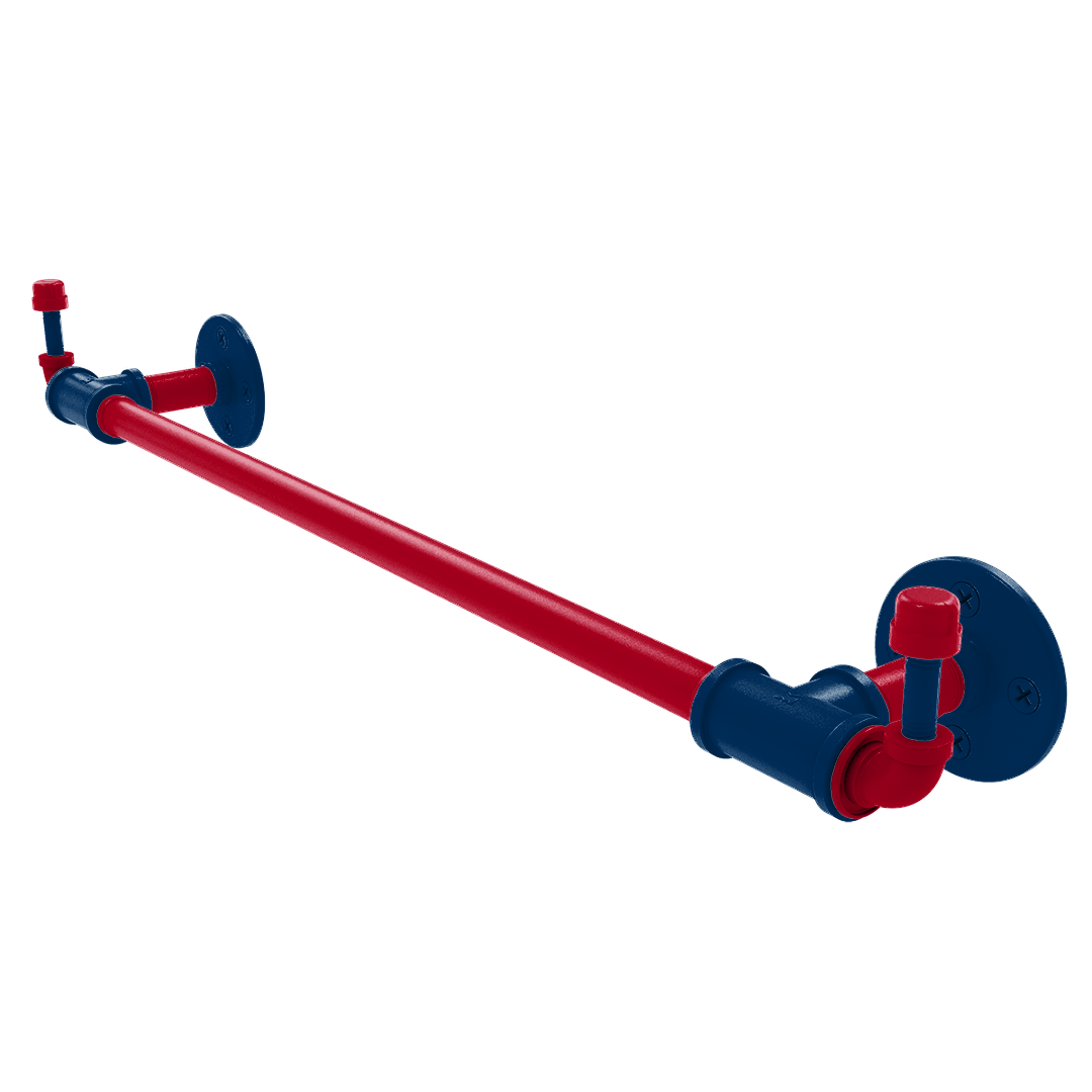 Diamond Collection Towel Bar with Integrated Hooks Los Angeles Big A Edition