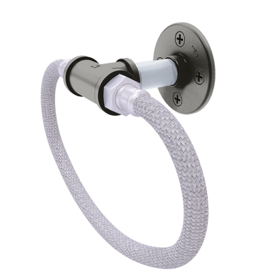 Diamond Collection Towel Ring with Stainless Steel Braided Ring Chicago South Side Edition