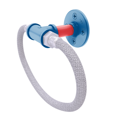 Diamond Collection Towel Ring with Stainless Steel Braided Ring Los Angeles Chavez Ravine Edition
