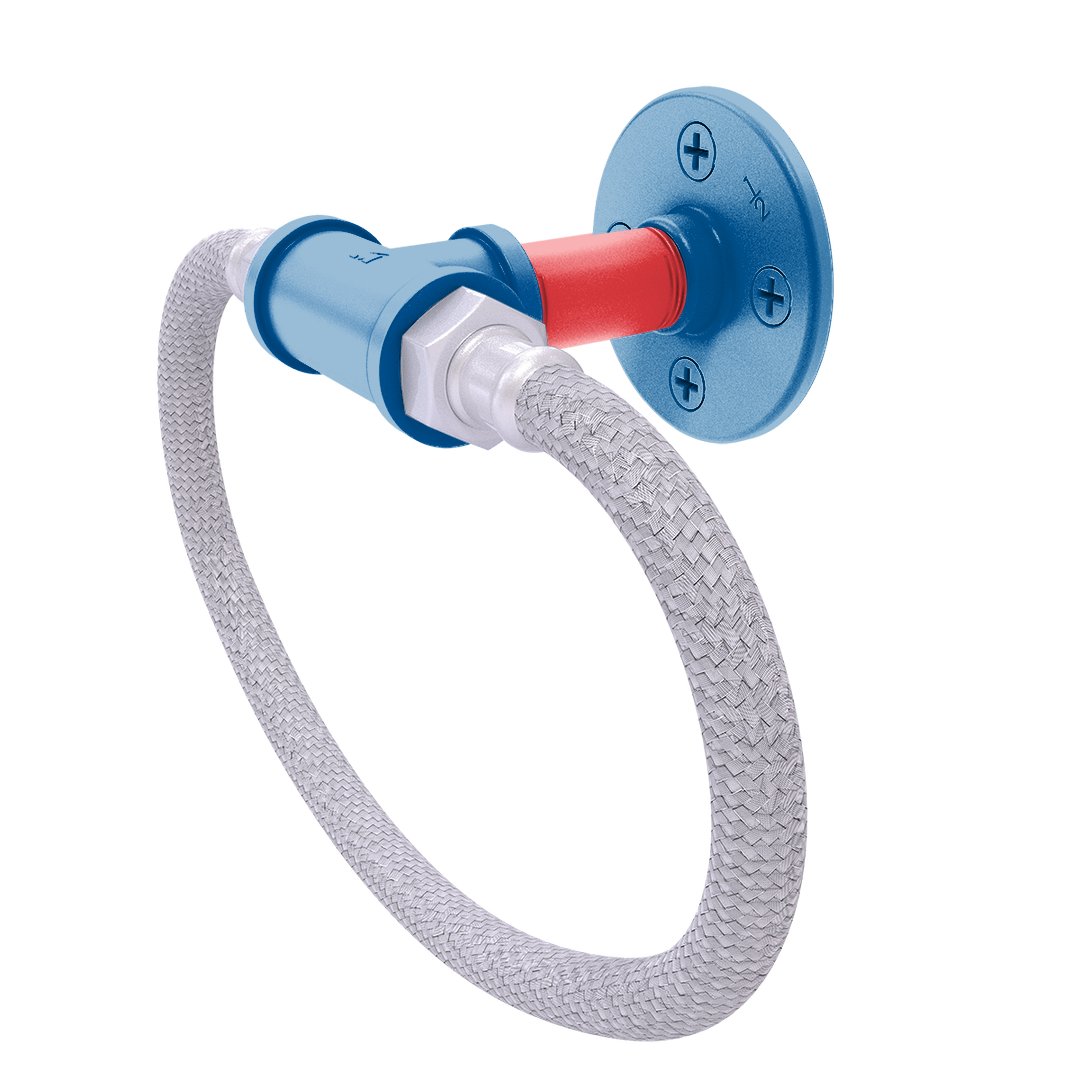 Diamond Collection Towel Ring with Stainless Steel Braided Ring Los Angeles Chavez Ravine Edition