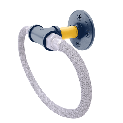 Diamond Collection Towel Ring with Stainless Steel Braided Ring Milwaukee Edition