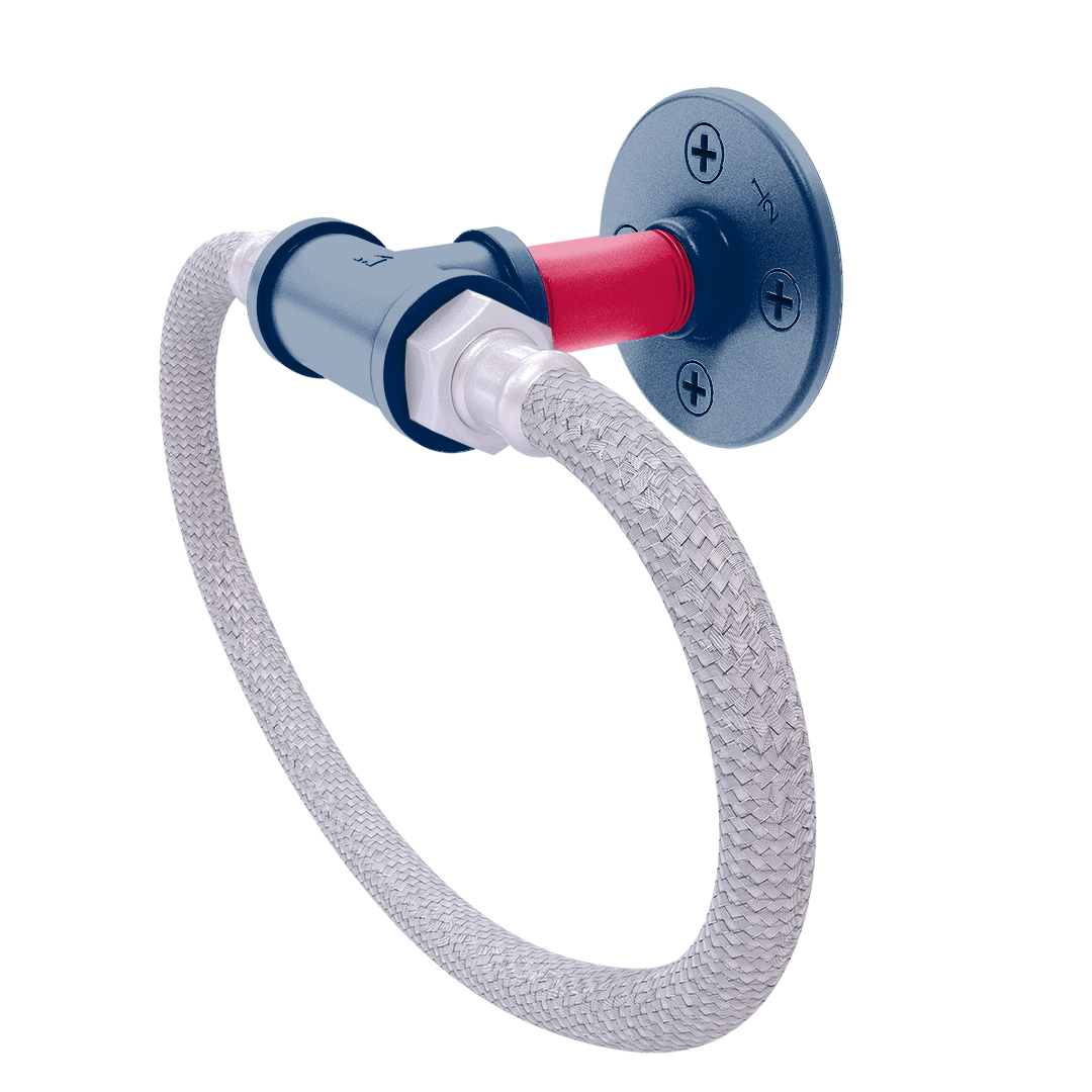 Diamond Collection Towel Ring with Stainless Steel Braided Ring Minnesota Edition