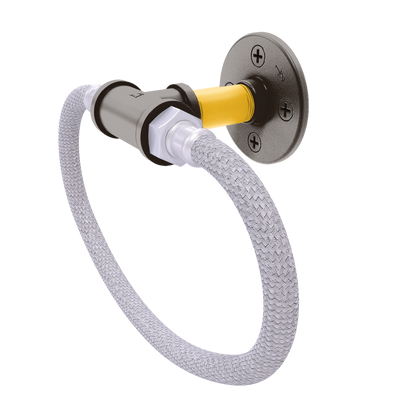 Diamond Collection Towel Ring with Stainless Steel Braided Ring San Diego Edition