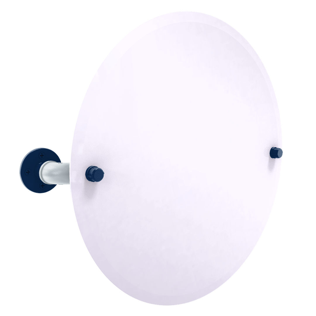 Diamond Collection Frameless Oval Wall Mounted Tilt Mirror Seattle Edition