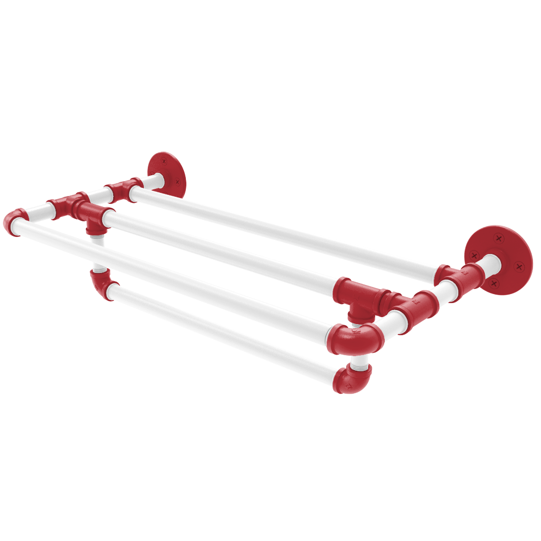 Diamond Collection Wall Mounted Towel Shelf with Towel Bar Boston Edition