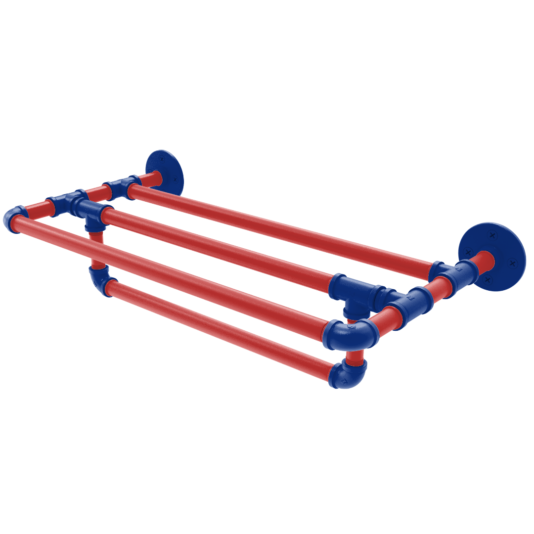 Diamond Collection Wall Mounted Towel Shelf with Towel Bar Chicago North Side Edition