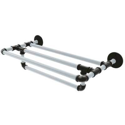 Diamond Collection Wall Mounted Towel Shelf with Towel Bar Chicago South Side Edition