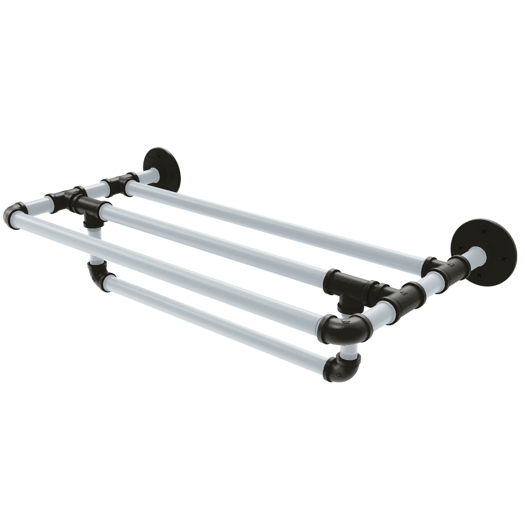 Diamond Collection Wall Mounted Towel Shelf with Towel Bar Chicago South Side Edition