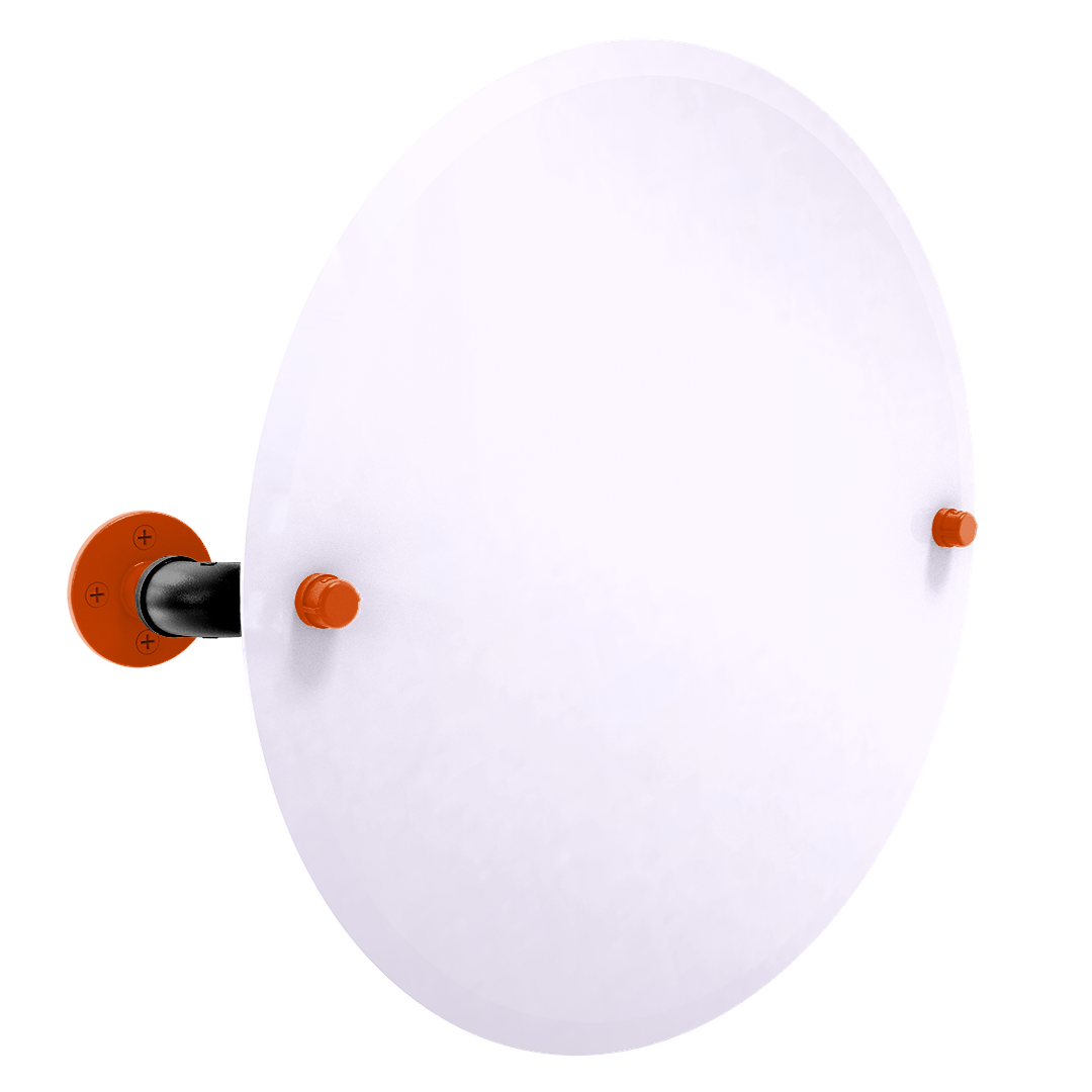 Diamond Collection Frameless Round Wall Mounted Tilt Mirror Baltimore Edition