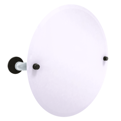 Diamond Collection Frameless Round Wall Mounted Tilt Mirror Chicago South Side Edition