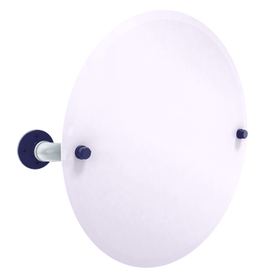 Diamond Collection Frameless Round Wall Mounted Tilt Mirror Colorado Edition