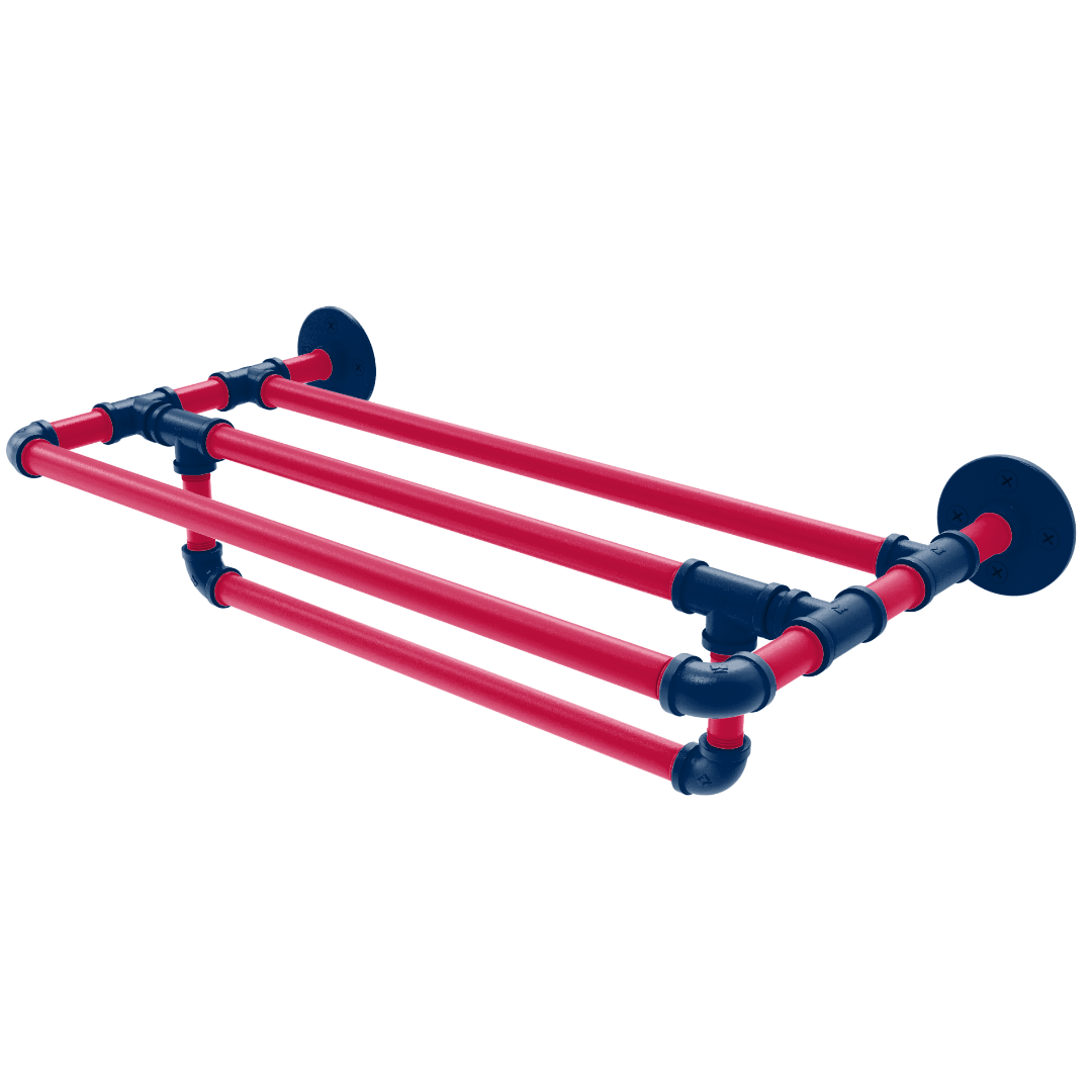 Diamond Collection Wall Mounted Towel Shelf with Towel Bar Minnesota Edition