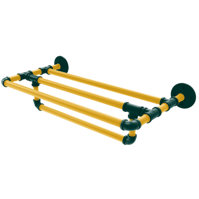 Diamond Collection Wall Mounted Towel Shelf with Towel Bar Oakland Edition