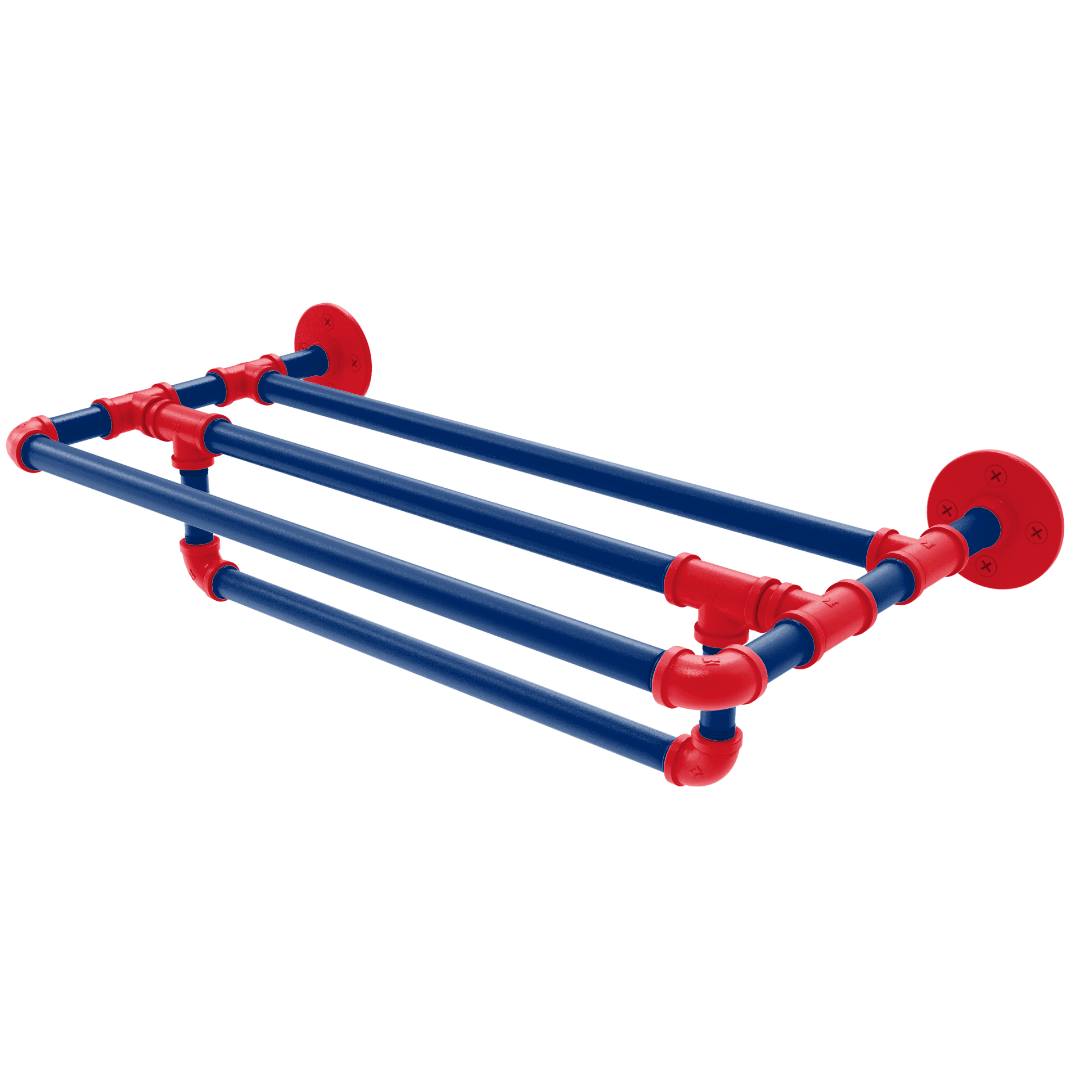 Diamond Collection Wall Mounted Towel Shelf with Towel Bar Philadelphia Edition