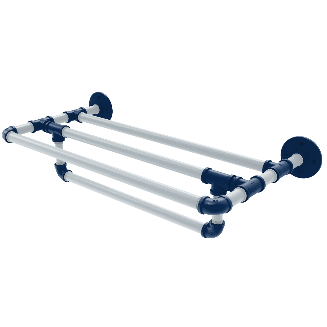 Diamond Collection Wall Mounted Towel Shelf with Towel Bar Seattle Edition