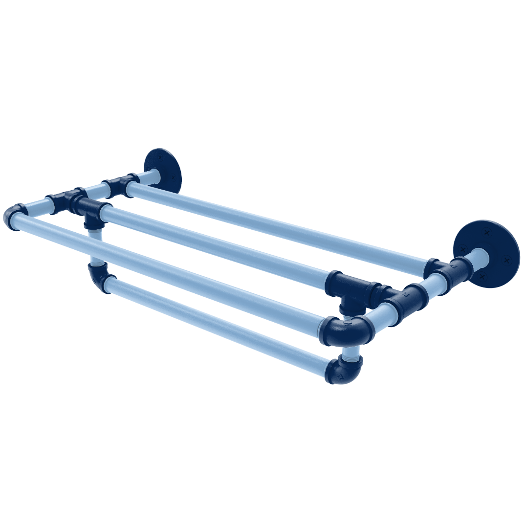 Diamond Collection Wall Mounted Towel Shelf with Towel Bar Tampa Bay Edition