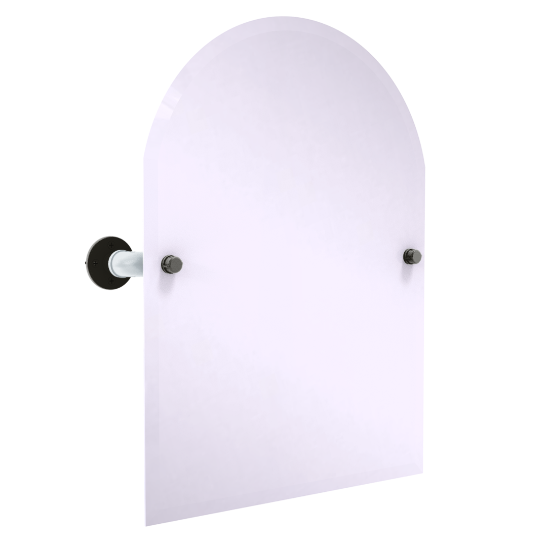 Diamond Collection Frameless Arched Top Wall Mounted Tilt Mirror Chicago South Side Edition