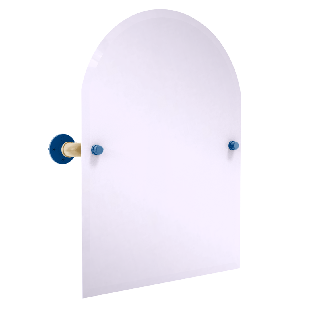 Diamond Collection Frameless Arched Top Wall Mounted Tilt Mirror Kansas City Edition