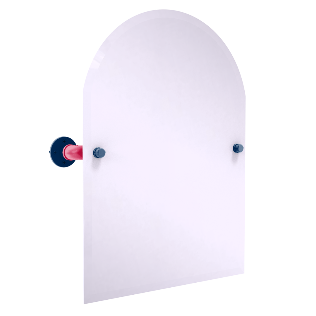 Diamond Collection Frameless Arched Top Wall Mounted Tilt Mirror Minnesota Edition