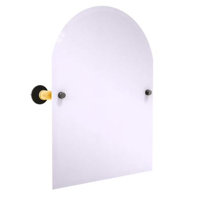 Diamond Collection Frameless Arched Top Wall Mounted Tilt Mirror Pittsburgh Edition