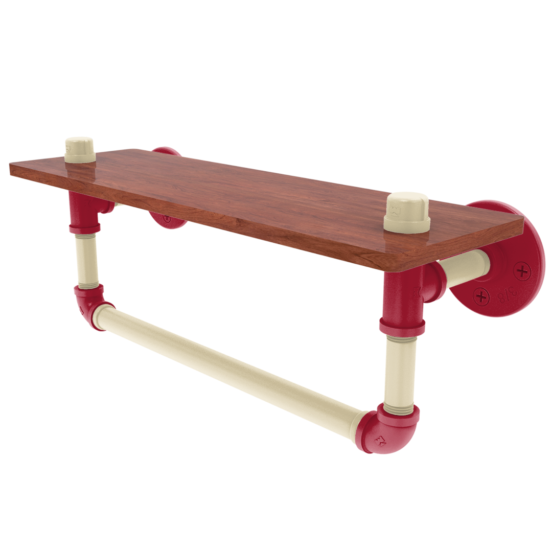 Diamond Collection Wood Shelf with Towel Bar Arizona Edition