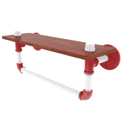 Diamond Collection Wood Shelf with Towel Bar Boston Edition