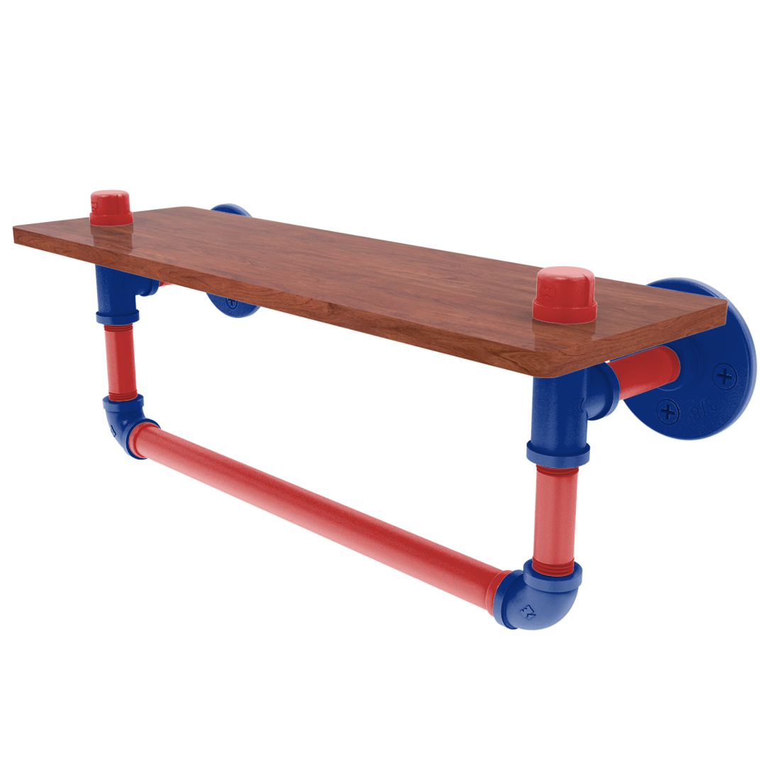 Diamond Collection Wood Shelf with Towel Bar Chicago North Side Edition