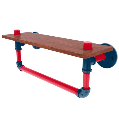 Diamond Collection Wood Shelf with Towel Bar Cleveland Edition