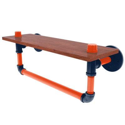 Diamond Collection Wood Shelf with Towel Bar Detroit Edition