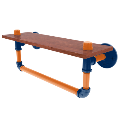 Diamond Collection Wood Shelf with Towel Bar Houston Edition
