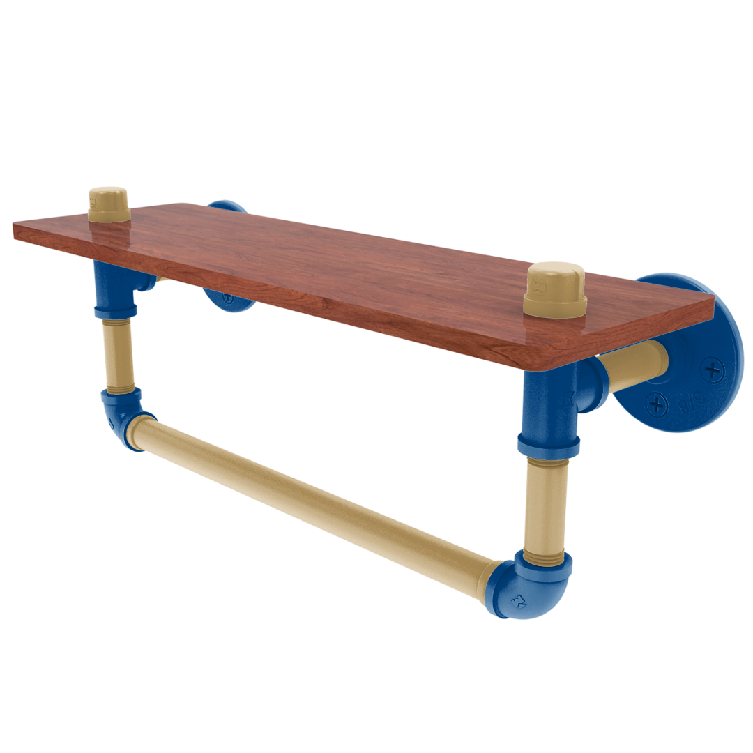 Diamond Collection Wood Shelf with Towel Bar Kansas City Edition