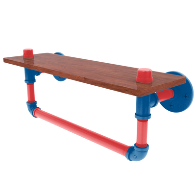Diamond Collection Wood Shelf with Towel Bar Los Angeles Chavez Ravine Edition