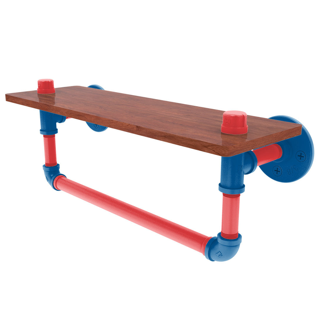 Diamond Collection Wood Shelf with Towel Bar Los Angeles Chavez Ravine Edition
