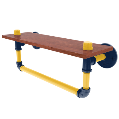 Diamond Collection Wood Shelf with Towel Bar Milwaukee Edition