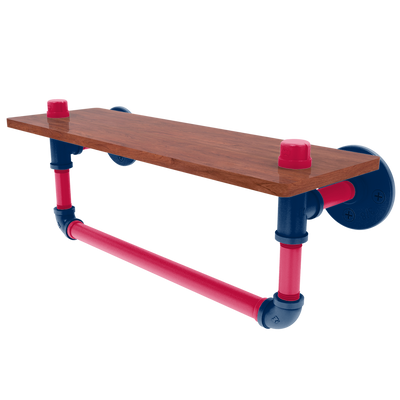 Diamond Collection Wood Shelf with Towel Bar Minnesota Edition