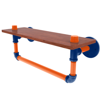 Diamond Collection Wood Shelf with Towel Bar New York Queens Edition
