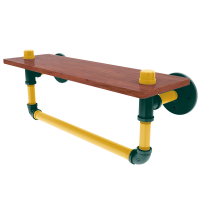 Diamond Collection Wood Shelf with Towel Bar Oakland Edition