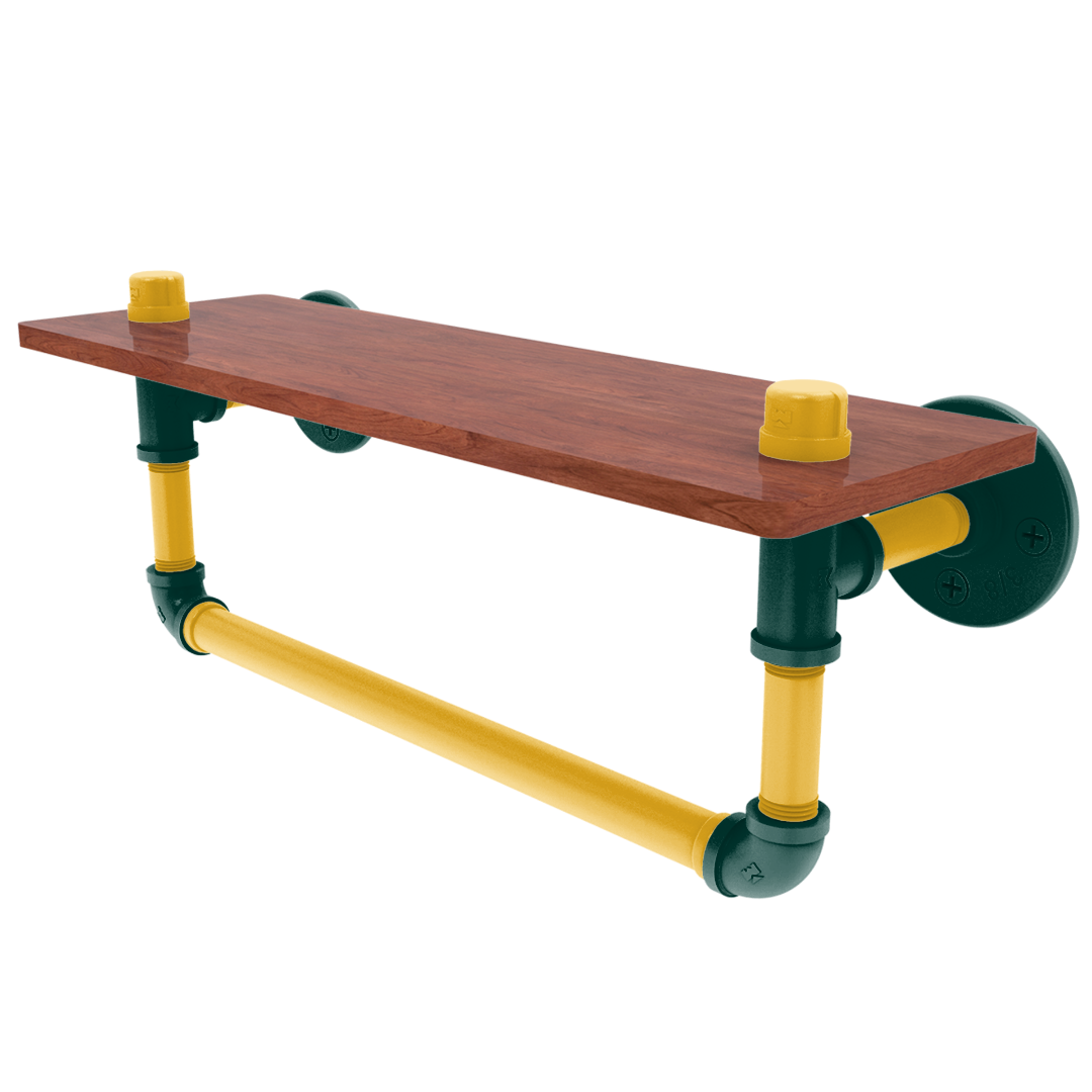 Diamond Collection Wood Shelf with Towel Bar Oakland Edition