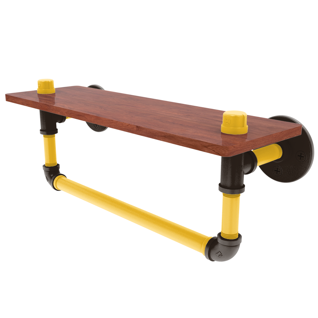 Diamond Collection Wood Shelf with Towel Bar San Diego Edition