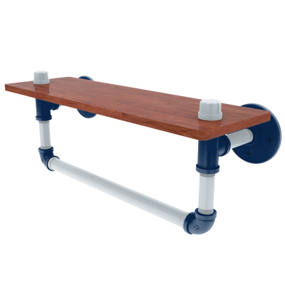 Diamond Collection Wood Shelf with Towel Bar Seattle Edition