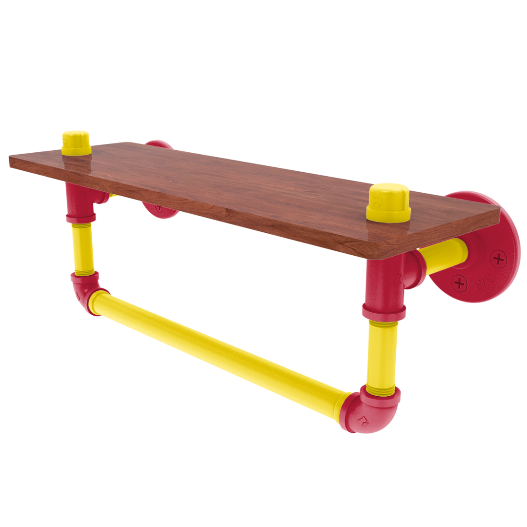 Diamond Collection Wood Shelf with Towel Bar St. Louis Edition