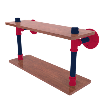 Diamond Collection Wood Double Shelf Atlanta Edition