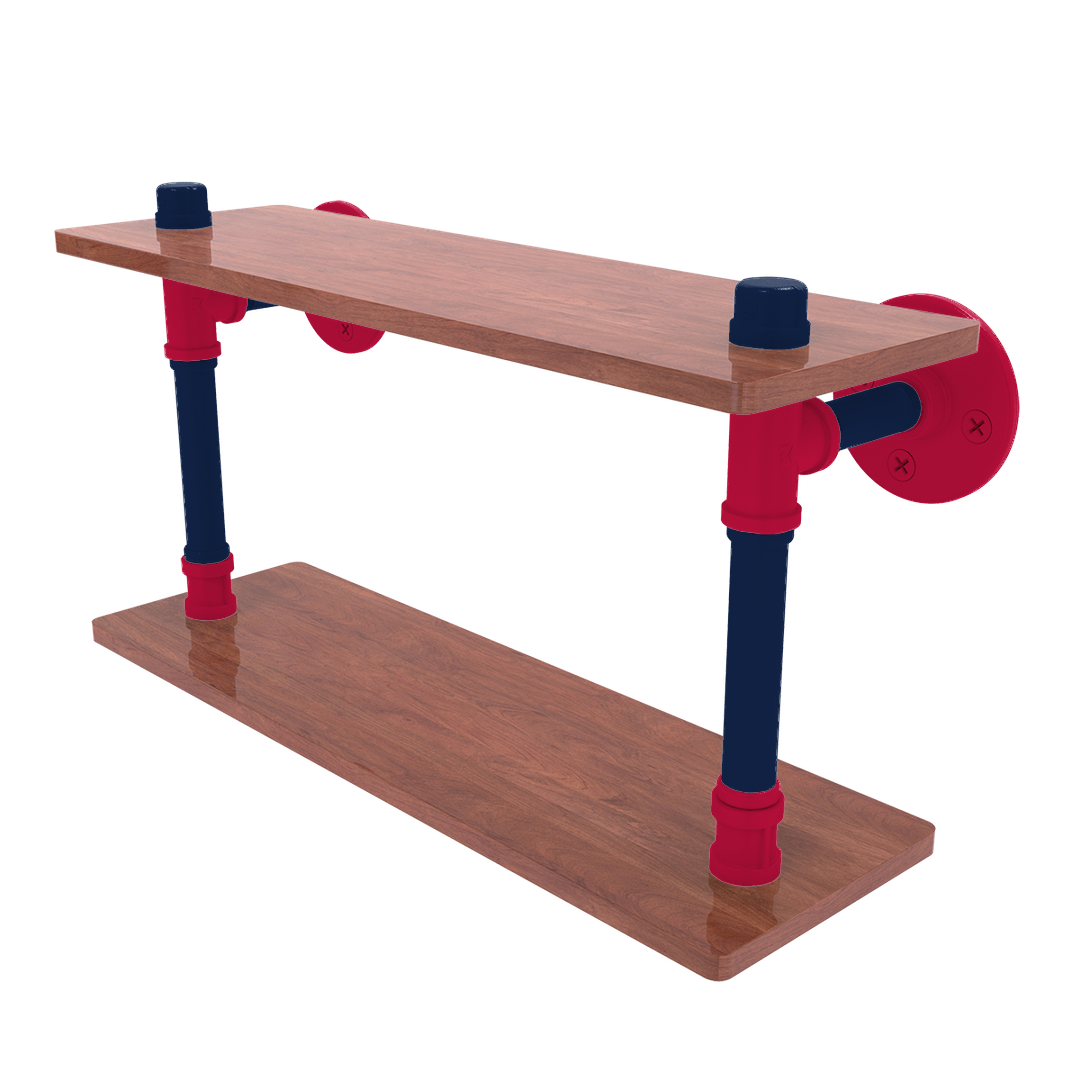 Diamond Collection Wood Double Shelf Atlanta Edition