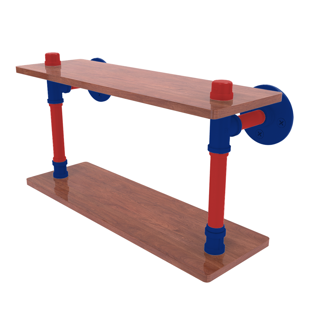 Diamond Collection Wood Double Shelf Chicago North Side Edition