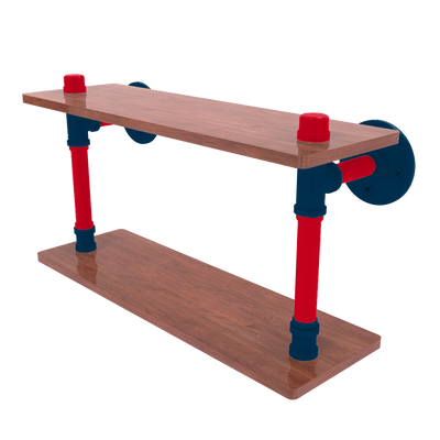 Diamond Collection Wood Double Shelf Cleveland Edition