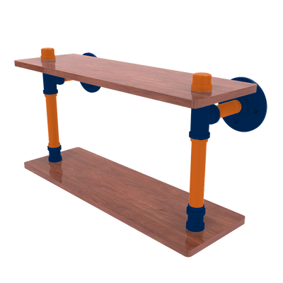 Diamond Collection Wood Double Shelf Houston Edition