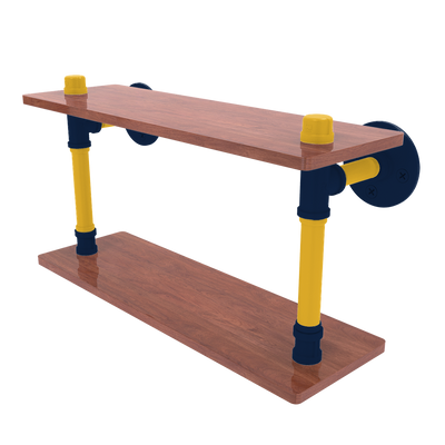Diamond Collection Wood Double Shelf Milwaukee Edition