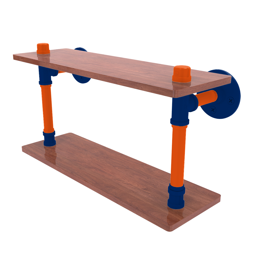 Diamond Collection Wood Double Shelf New York Queens Edition