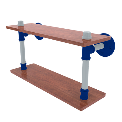 Diamond Collection Wood Double Shelf New York Bronx Edition